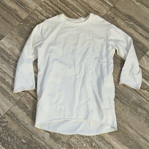 NWOT White Long Sleeve sweatshirt DRESS Size small